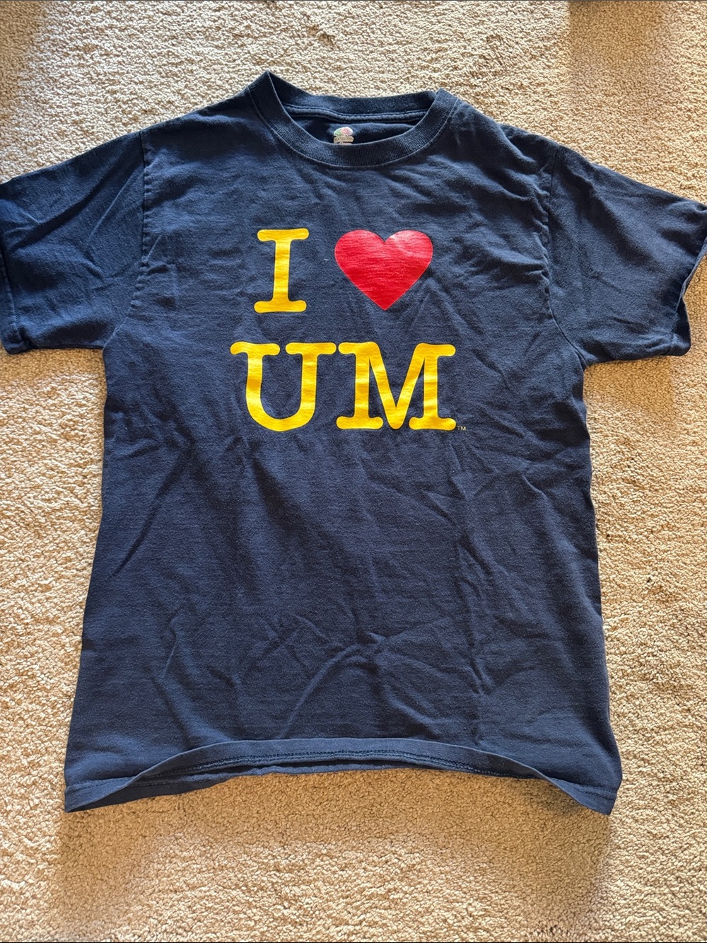Vintage I Heart University of Michigan (~2006) Navy Women’s XS T-Shirt